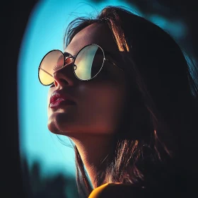 Modern Woman with Stylish Sunglasses