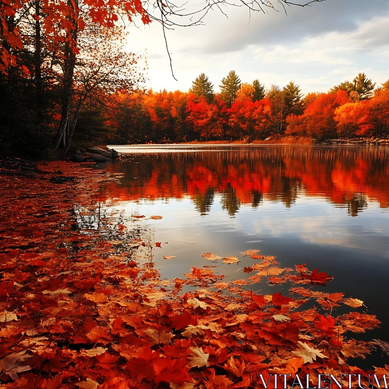 Serene Autumn Lakeside Scene