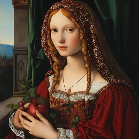 Renaissance Woman with Apple