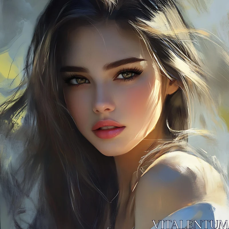 AI ART Ethereal Female Portrait Art