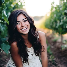 Joyful Woman in Nature Setting