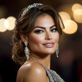 Glamorous Woman in Evening Attire