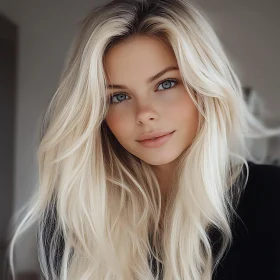 Blonde Beauty with Blue Eyes