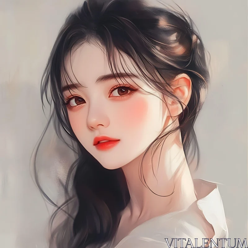 Anime Female Portrait Art AI Image