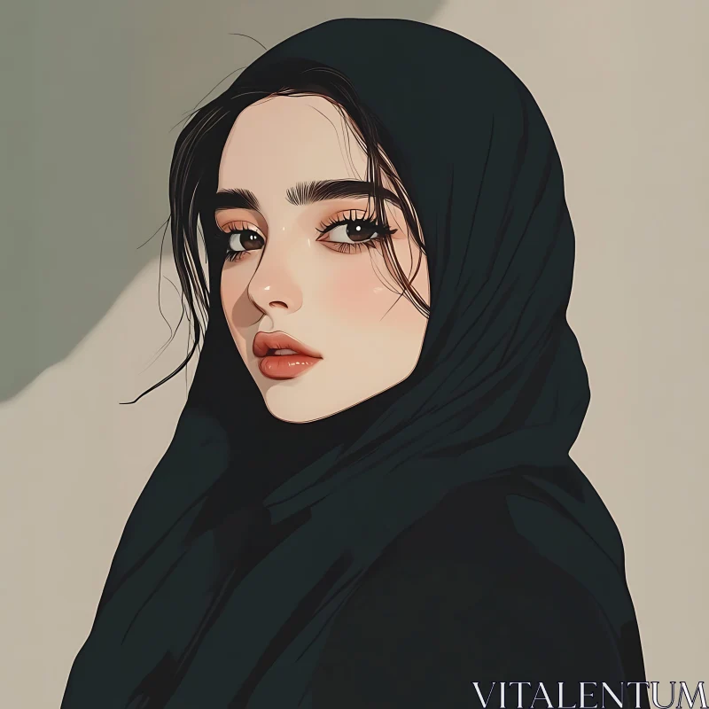 AI ART Stylized Female Digital Art