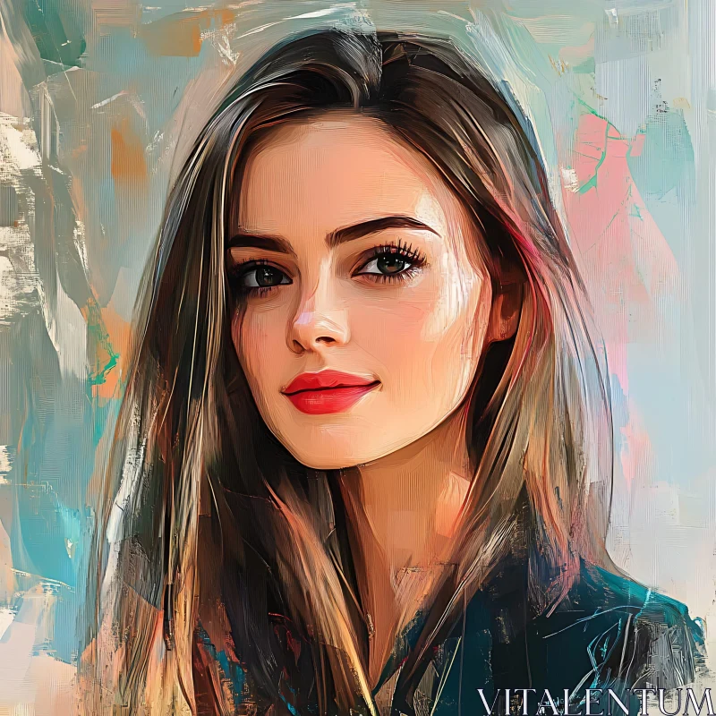 Artistic Portrait of a Woman AI Image