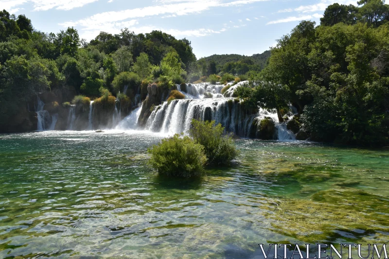 PHOTO Serene Waterfall Landscape in Croatia