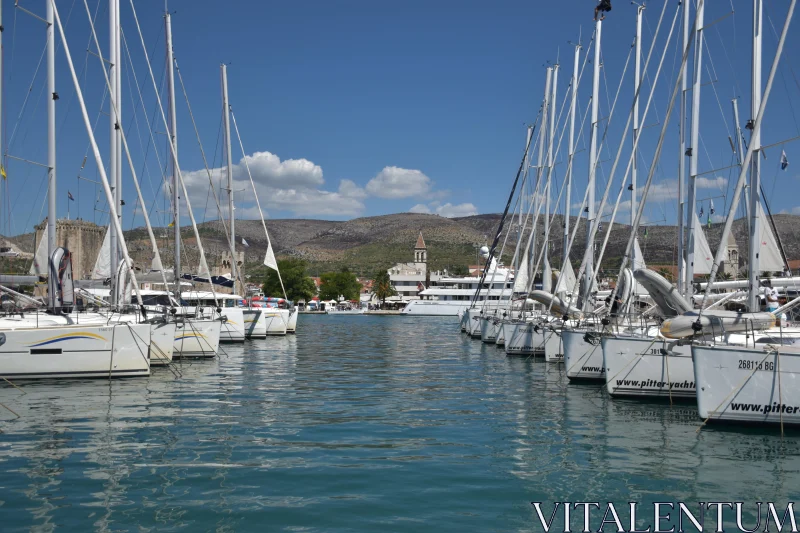 PHOTO Docked Yachts in a Croatian Marina