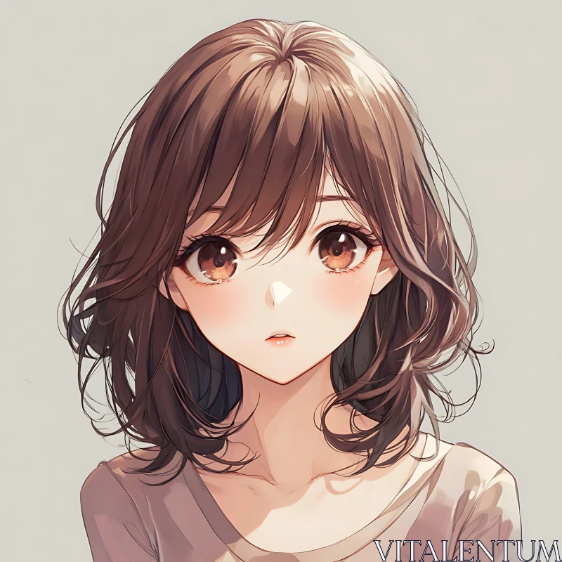 AI ART Anime Girl Character Portrait