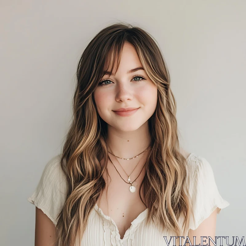 Serene Casual Woman Portrait