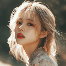 Sunlit Blonde Woman