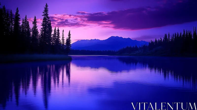 Twilight Reflections on a Tranquil Lake Twilight Reflections on a Tranquil Lake