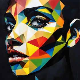 Polygonal Face Abstract Art