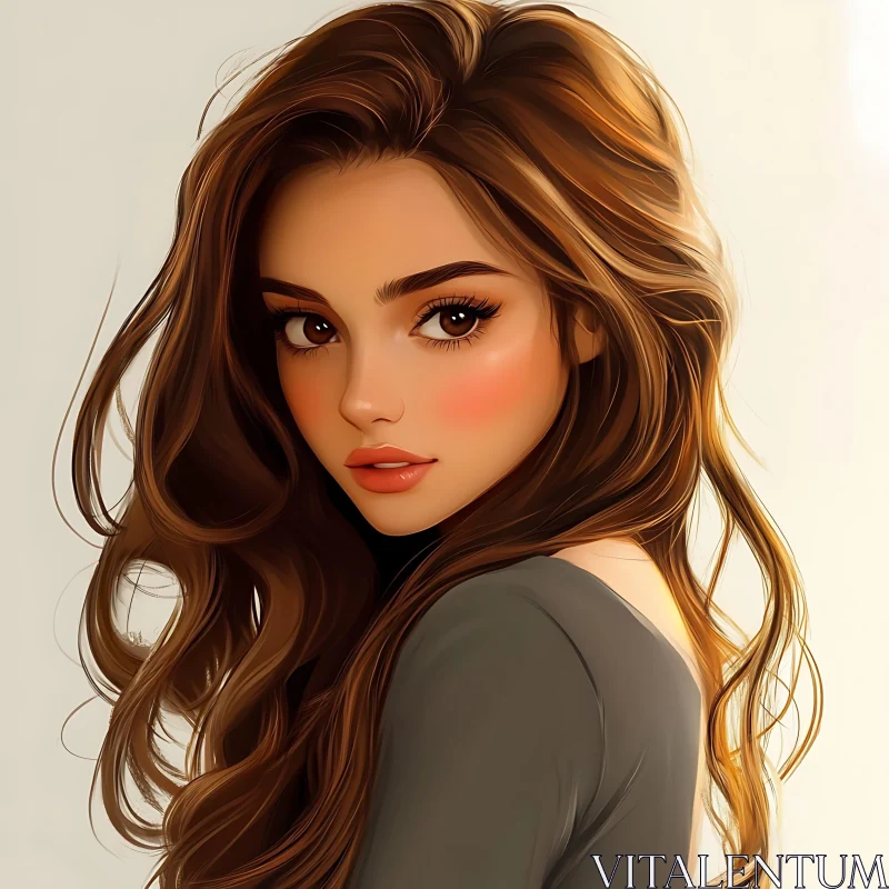 AI ART Captivating Digital Portrait of a Woman