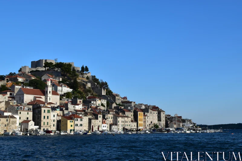 Historic Seaside Village in Croatia Free Stock Photo