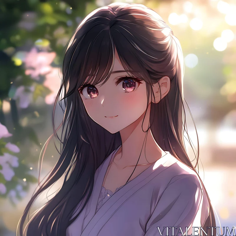 Graceful Anime Character Art AI Image