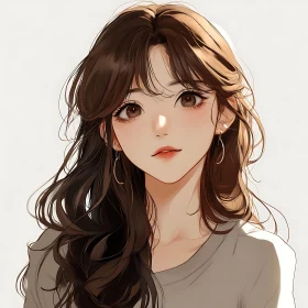 Expressive Anime Girl Drawing