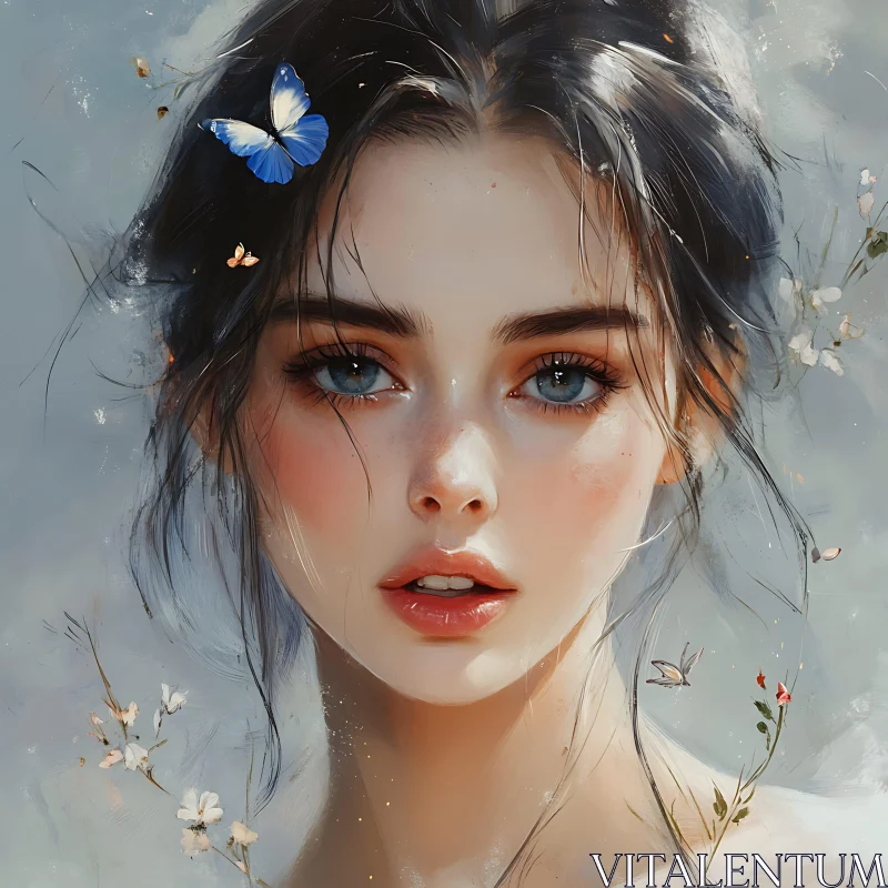 Dreamlike Portrait of a Woman with Nature Elements Dreamlike Portrait of a Woman with Nature Elements