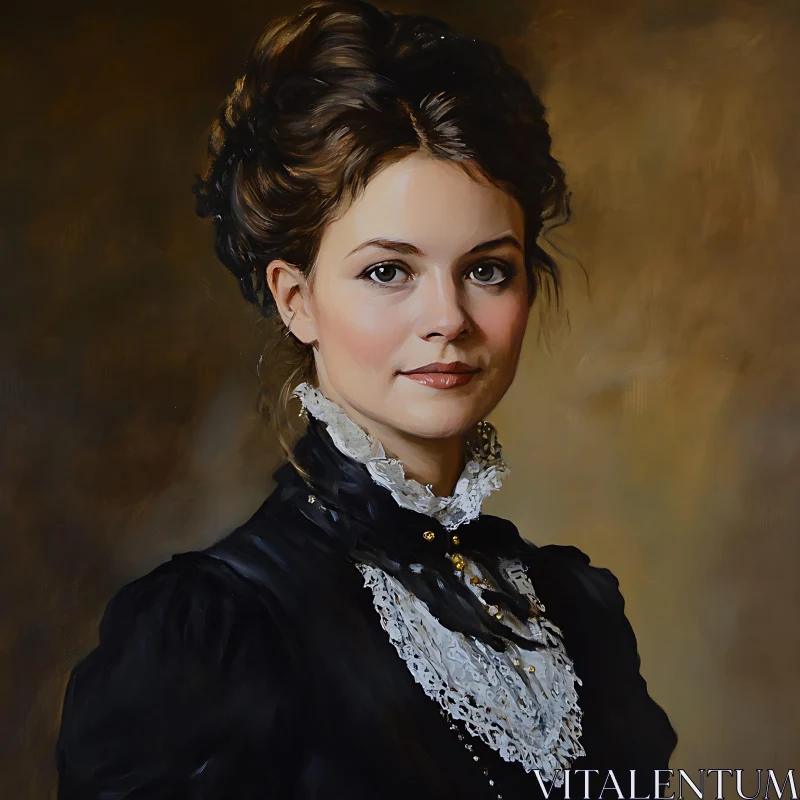 Classical Victorian-Style Woman's Portrait Classical Victorian-Style Woman's Portrait