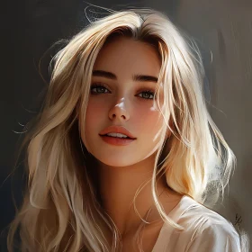 Expressive Blonde Woman Portrait