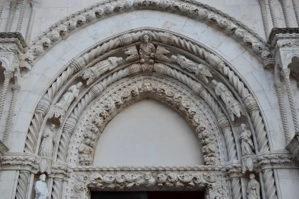 Historical Stone Carvings on Archway