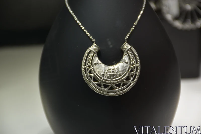 PHOTO Cultural Motif Silver Necklace