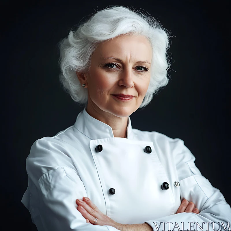 Professional Female Chef Portrait AI Image