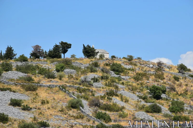 PHOTO Chapel in Mediterranean Landscape