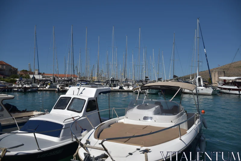 Tranquil Croatian Harbor Scene Free Stock Photo