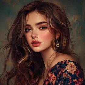 Artistic Portrait of Woman with Beautiful Details