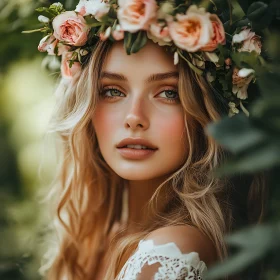 Portrait of a Woman with Flowers