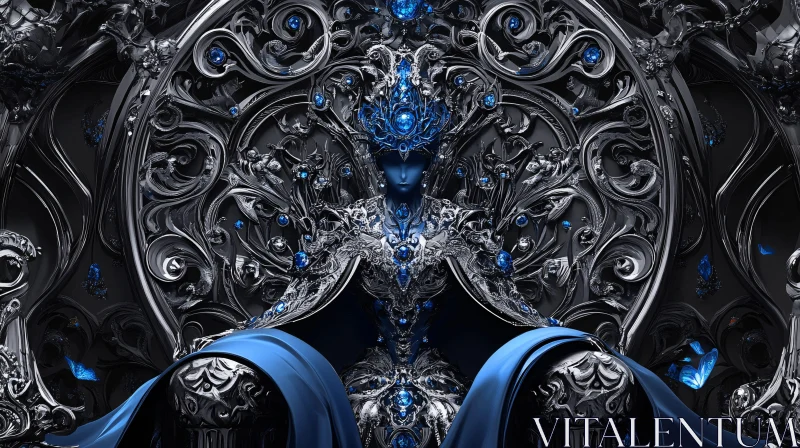Mystical Throne with Regal Figure