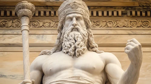 Mythological Marble Sculpture in Ancient Architecture