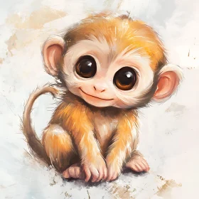 Adorable Baby Monkey Art