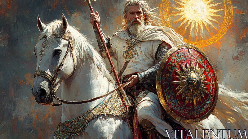 Regal Warrior with Sun Shield