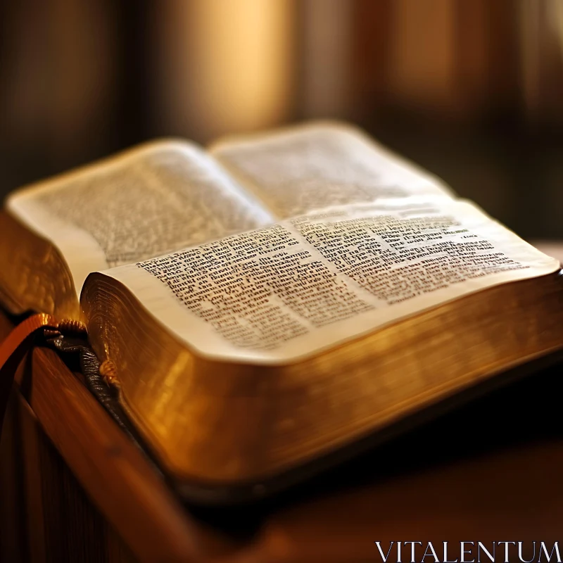 Golden-Illuminated Open Book