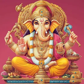 Divine Depiction of Lord Ganesha