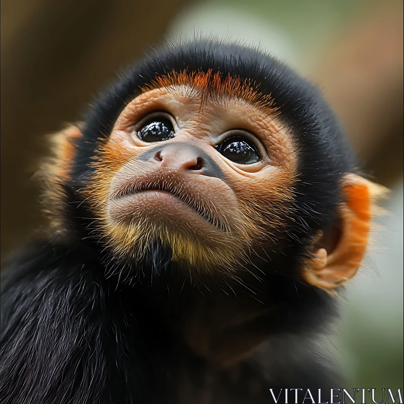 Curious Baby Primate Wonder AI Image