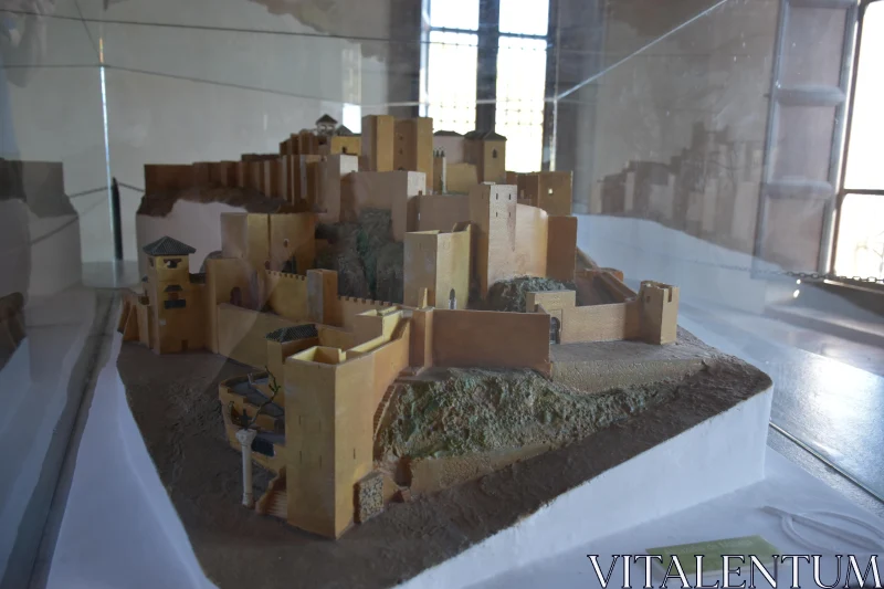 PHOTO Miniature Medieval Castle Display