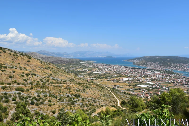 PHOTO View of Croatian Coastline and Hills