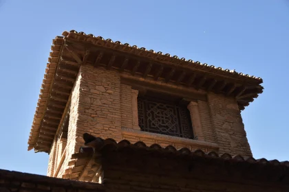 Ornate Brick Architecture Against Blue Sky