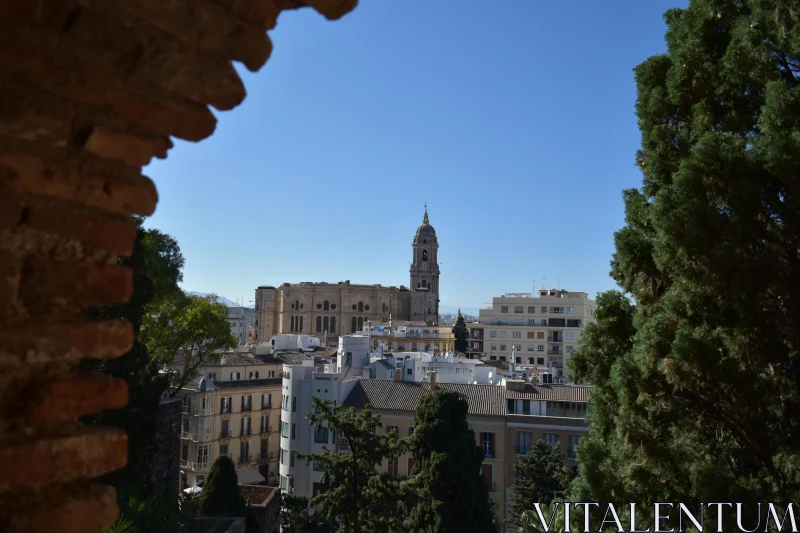 Malaga's Iconic Architectural Gem Free Stock Photo