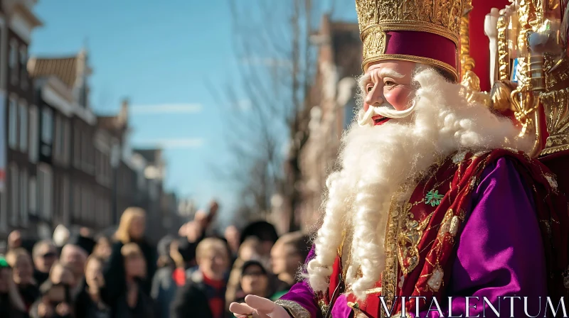 AI ART Santa Claus in Elaborate Costume at Holiday Parade