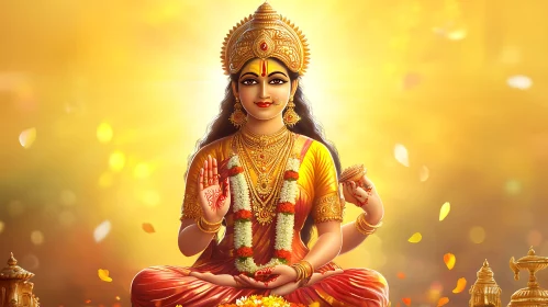 Divine Hindu Goddess Illustration