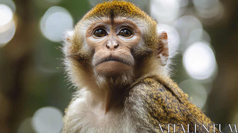 AI ART Contemplative Monkey Wildlife Portrait