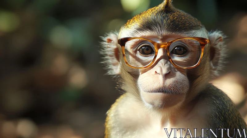 AI ART Monkey Portrait with Glasses