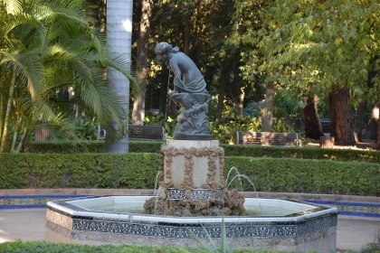 Serene Garden Sculpture in Urban Park