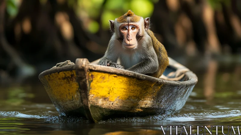 Monkey Boat Ride Through Serene Waters Monkey Boat Ride Through Serene Waters