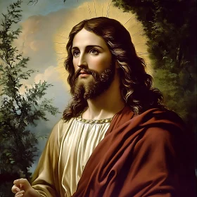 Divine Portrait of Jesus in Religious Art