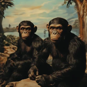 Chimpanzees in their Natural Habitat